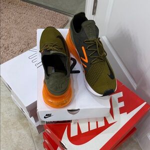 Nike Air Max 270 Flyknit Olive and Black
